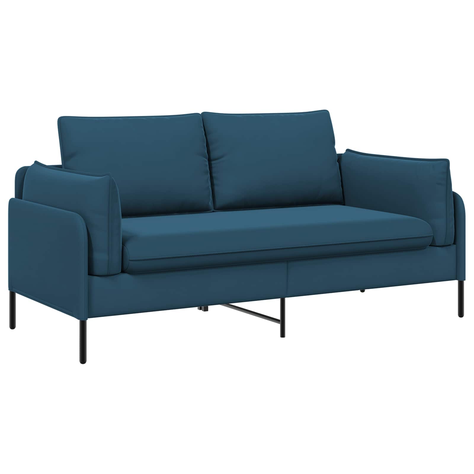 2-Zits Sofa 2-zits Blauw 188 x 81 x 89 cm fluweel
