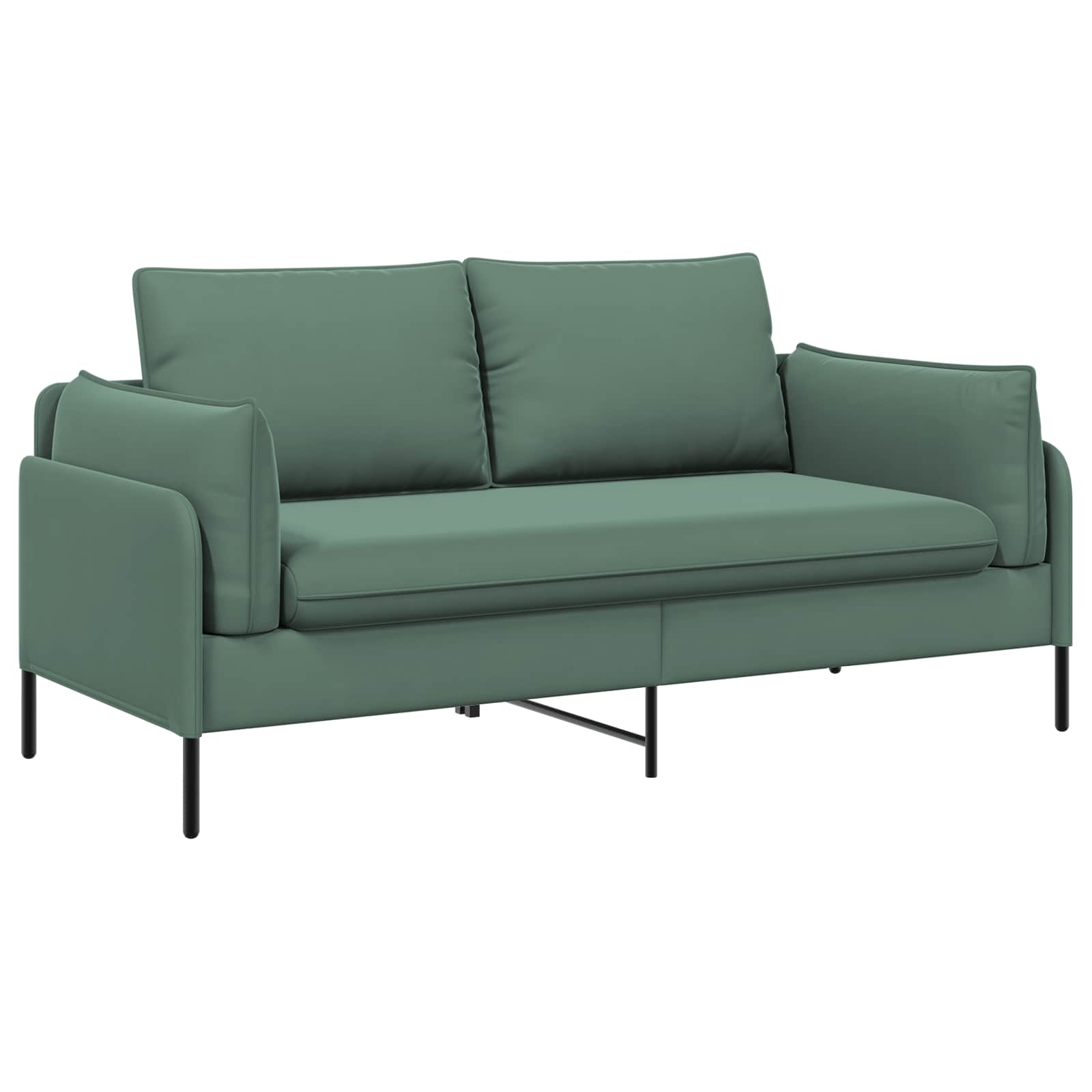 2-Zits Sofa Zeegroen 188 x 81 x 89 cm fluweel