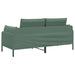 2-Zits Sofa Zeegroen 188 x 81 x 89 cm fluweel