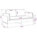 2-Zits Sofa 2-zits Politieblauw 188 x 81 x 89 cm fluweel
