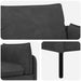 2-Zits Sofa Zwart 188 x 81 x 89 cm Kunstleer