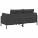 2-Zits Sofa Zwart 188 x 81 x 89 cm Kunstleer