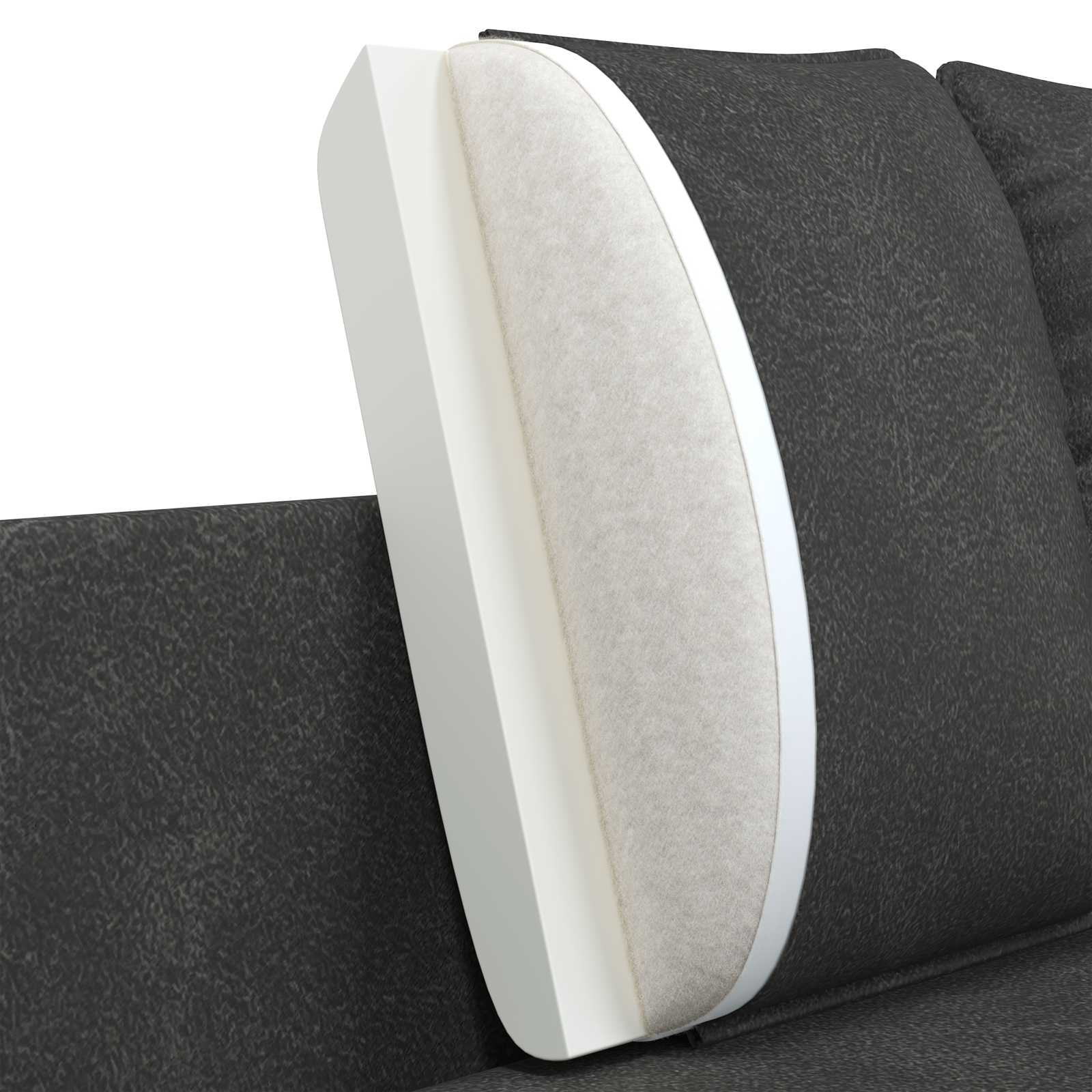 2-Zits Sofa Zwart 188 x 81 x 89 cm Kunstleer