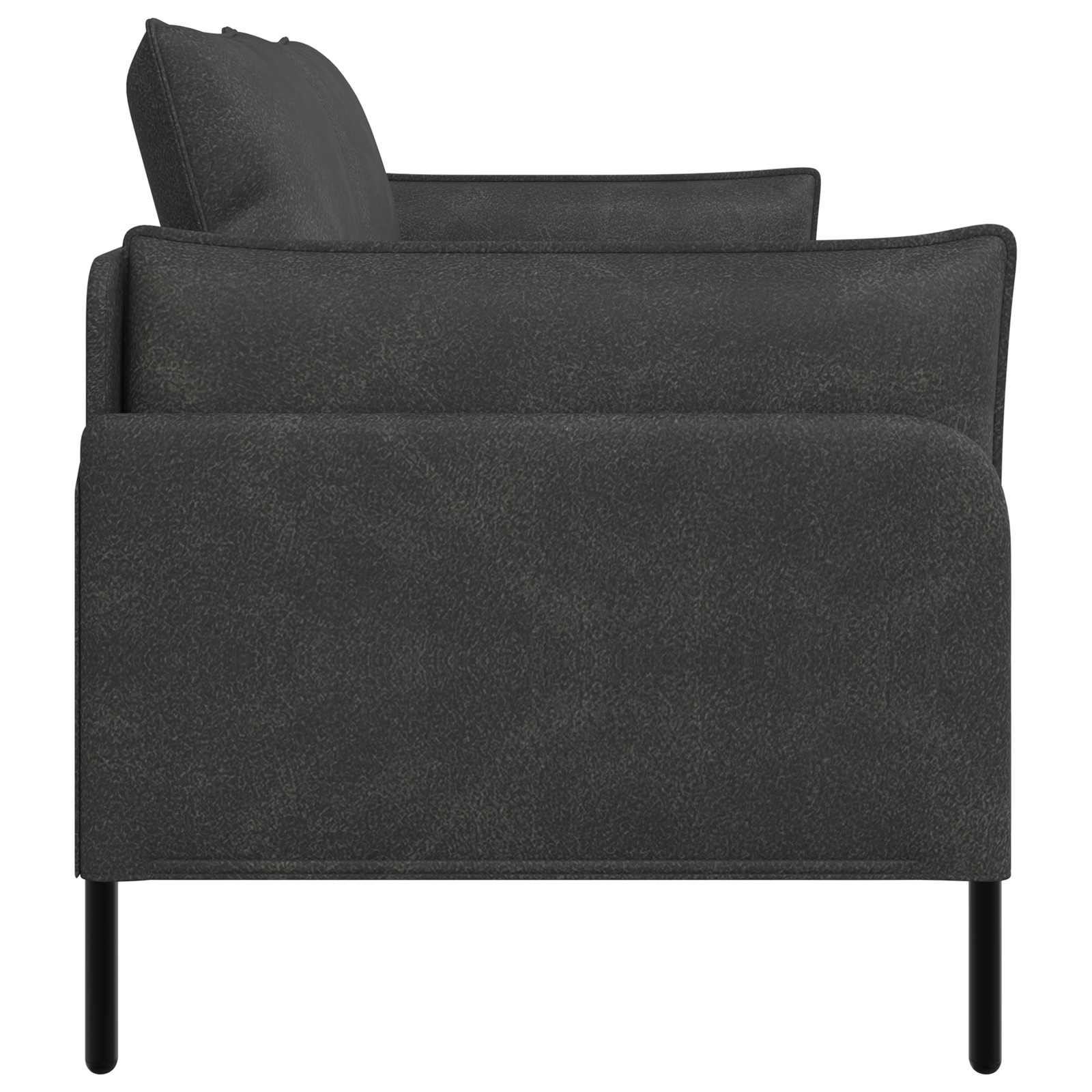 2-Zits Sofa Zwart 188 x 81 x 89 cm Kunstleer