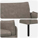 2-Zits Sofa Grijs 188 x 81 x 89 cm Kunstleer