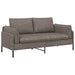 2-Zits Sofa Grijs 188 x 81 x 89 cm Kunstleer