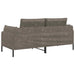 2-Zits Sofa Grijs 188 x 81 x 89 cm Kunstleer