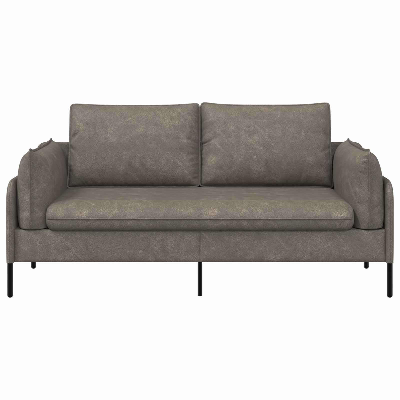 2-Zits Sofa Grijs 188 x 81 x 89 cm Kunstleer