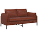 2-Zits Sofa Glanzend Bruin 188 x 81 x 89 cm Kunstleer