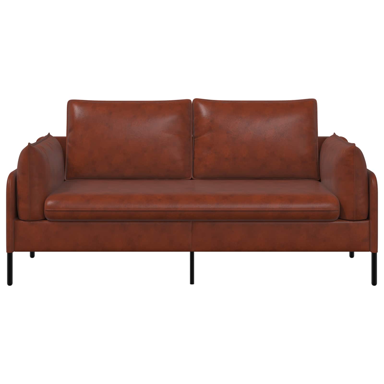 2-Zits Sofa Glanzend Bruin 188 x 81 x 89 cm Kunstleer