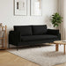 3-Zits Bank Zwart 222 x 81 x 89 cm Stof