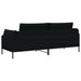 3-Zits Bank Zwart 222 x 81 x 89 cm Stof