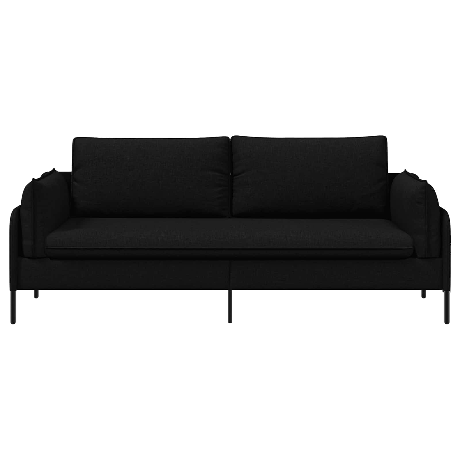 3-Zits Bank Zwart 222 x 81 x 89 cm Stof