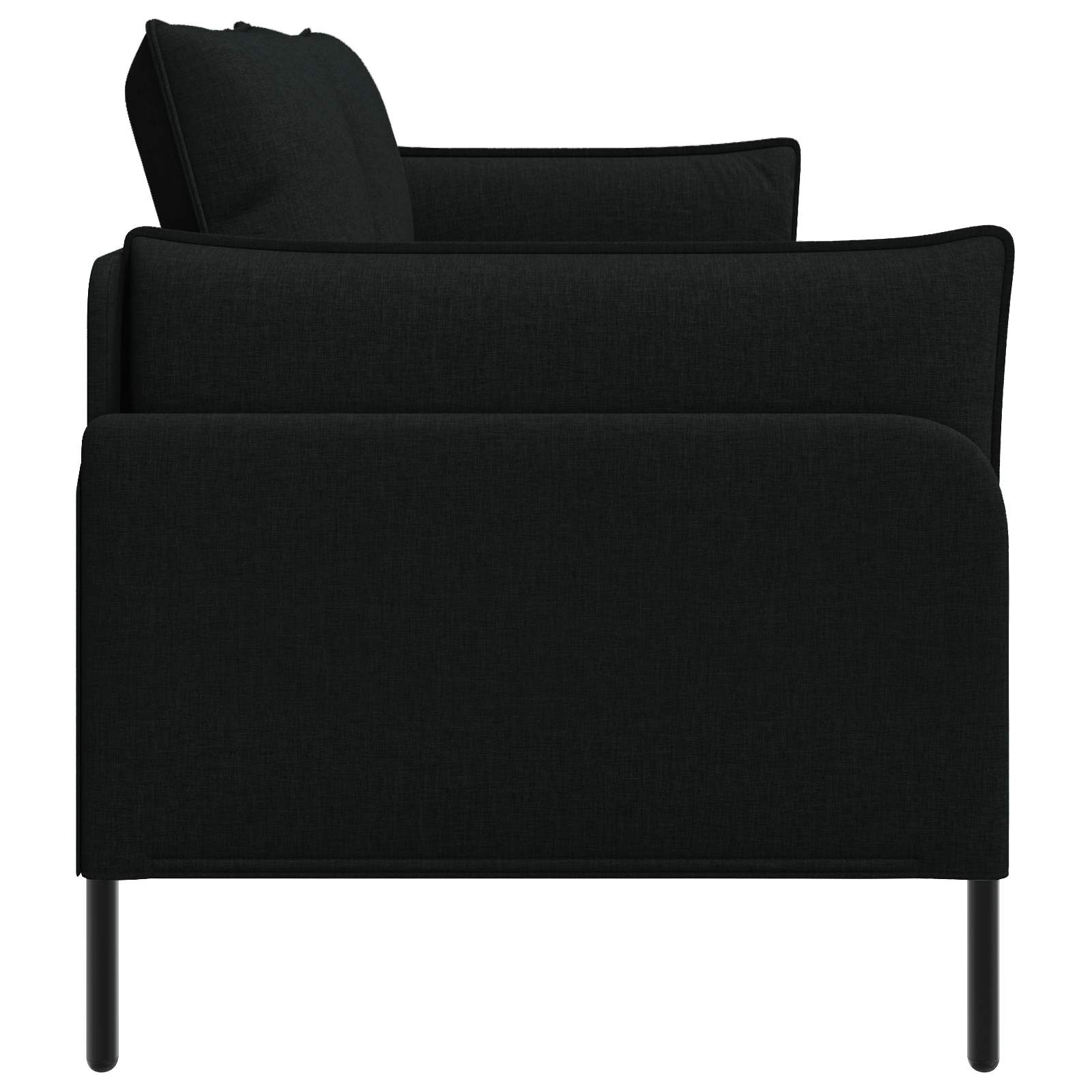 3-Zits Bank Zwart 222 x 81 x 89 cm Stof