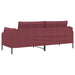 3-Zits Bank Wijnrood 222 x 81 x 89 cm Stof