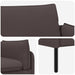 3-Zits Bank Donkerbruin 222 x 81 x 89 cm Stof