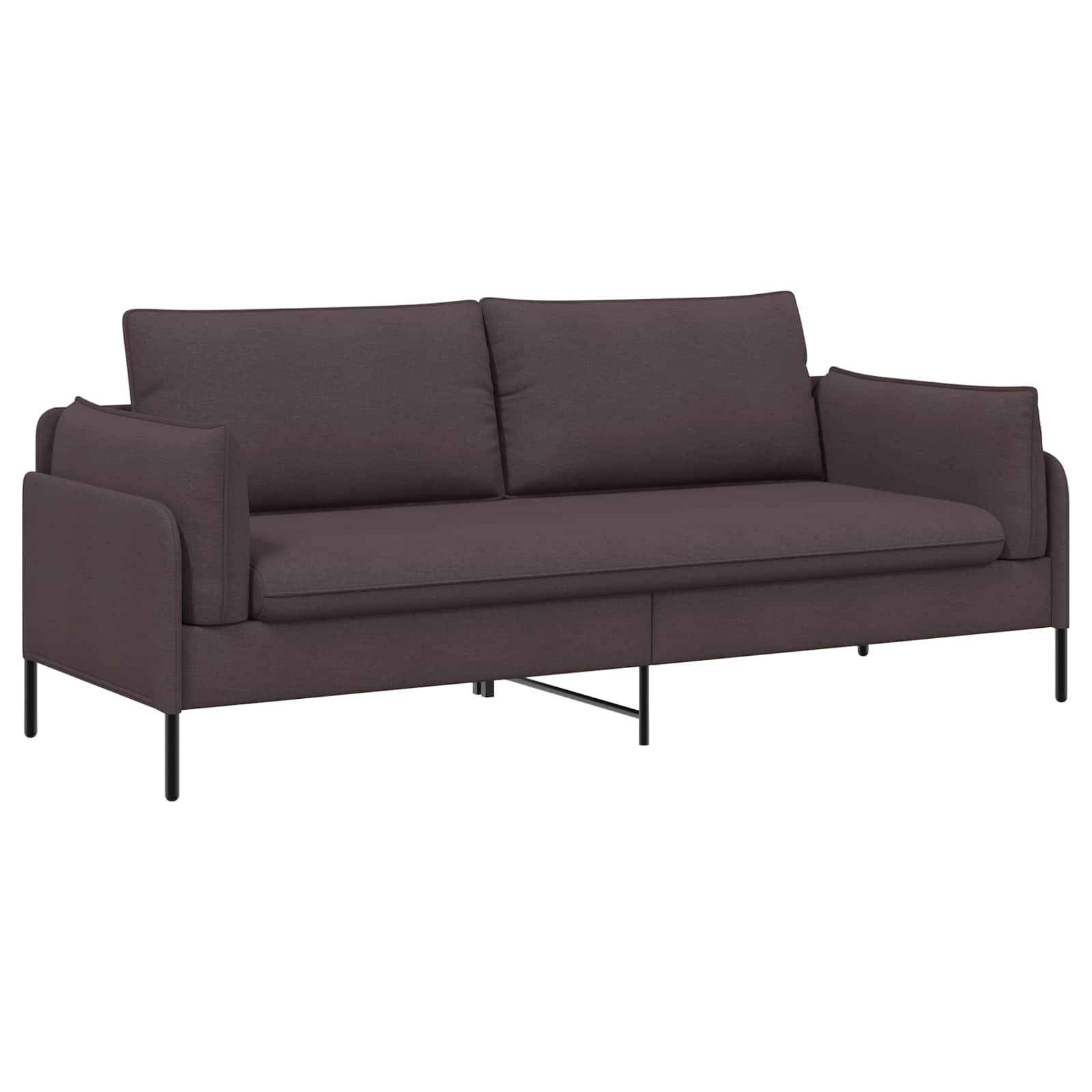 3-Zits Bank Donkerbruin 222 x 81 x 89 cm Stof