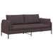 3-Zits Bank Donkerbruin 222 x 81 x 89 cm Stof