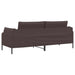 3-Zits Bank Donkerbruin 222 x 81 x 89 cm Stof
