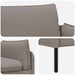 3-Zits Bank Taupe 222 x 81 x 89 cm Stof