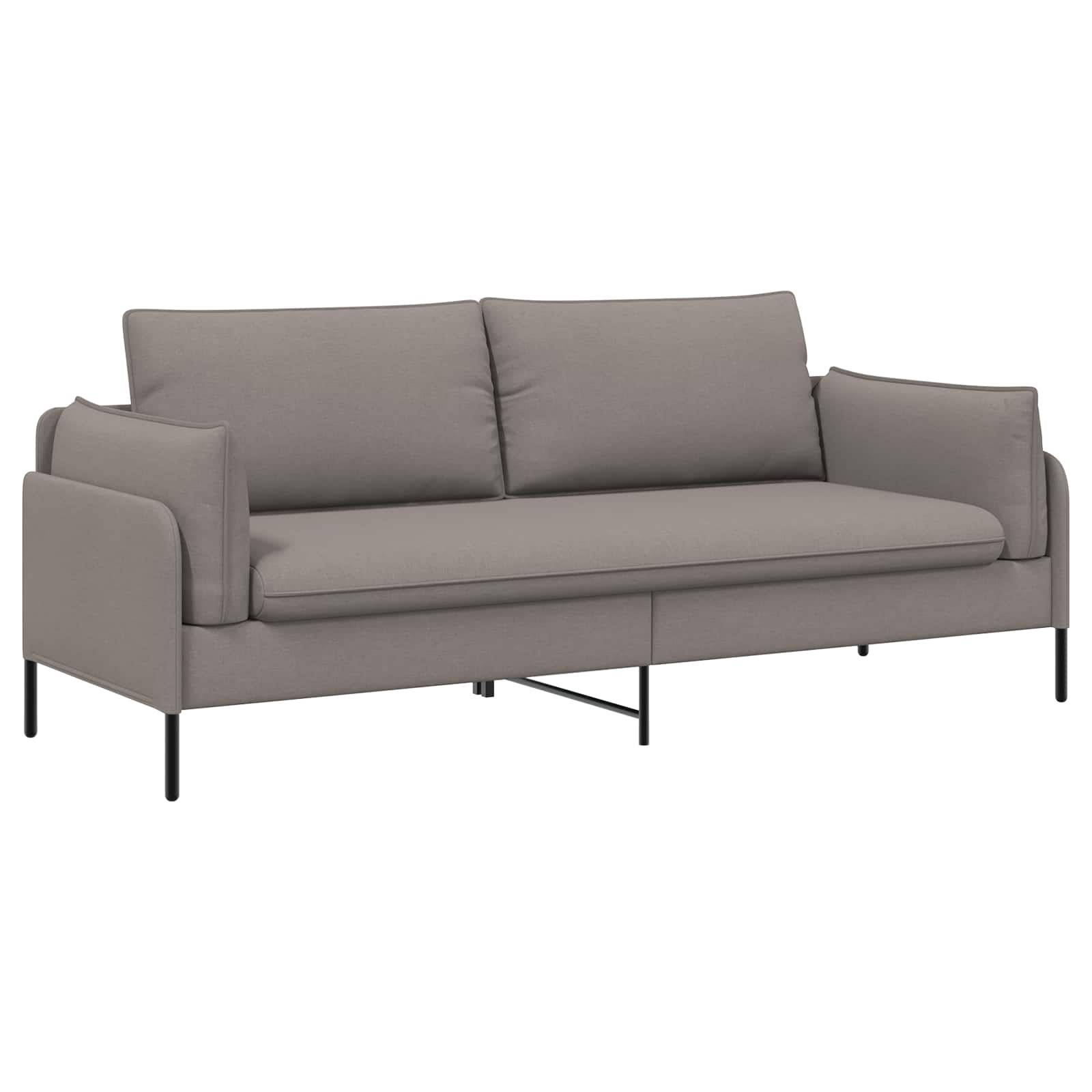 3-Zits Bank Taupe 222 x 81 x 89 cm Stof