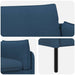 3-Zits Bank Blauw 222 x 81 x 89 cm Stof