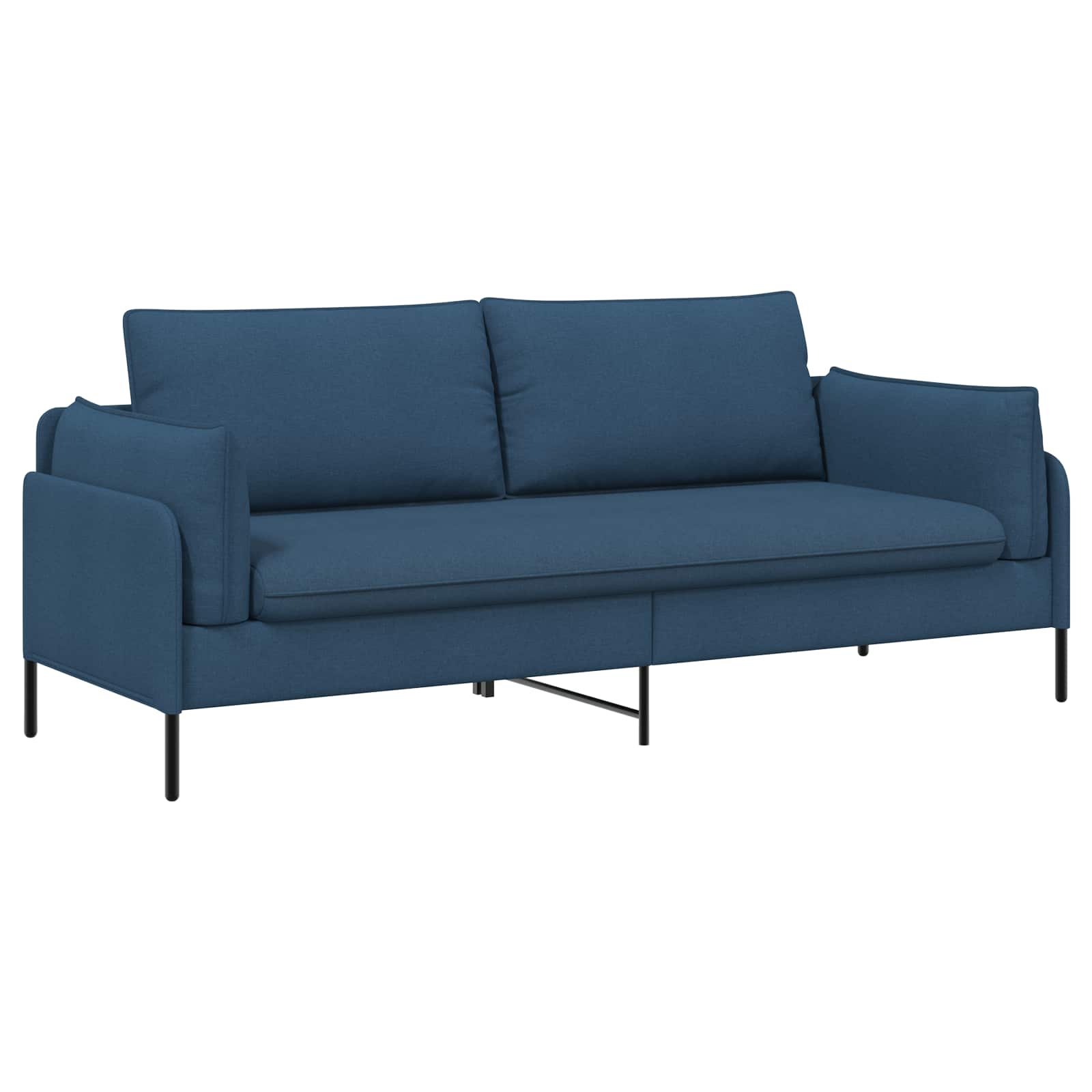 3-Zits Bank Blauw 222 x 81 x 89 cm Stof