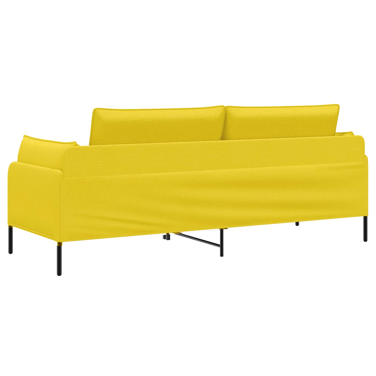 3-Zits Bank Lichtgeel 222 x 81 x 89 cm Stof