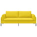 3-Zits Bank Lichtgeel 222 x 81 x 89 cm Stof