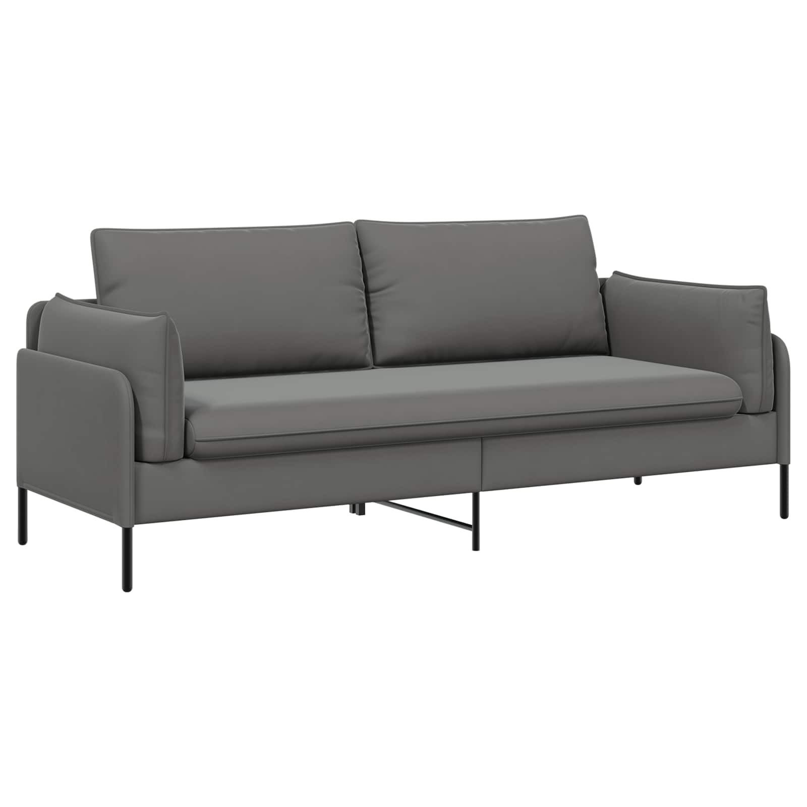 3-Zits Bank 3-zits Donkergrijs 222 x 81 x 89 cm fluweel