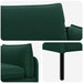 3-Zits Bank Donkergroen 222 x 81 x 89 cm fluweel