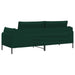 3-Zits Bank Donkergroen 222 x 81 x 89 cm fluweel