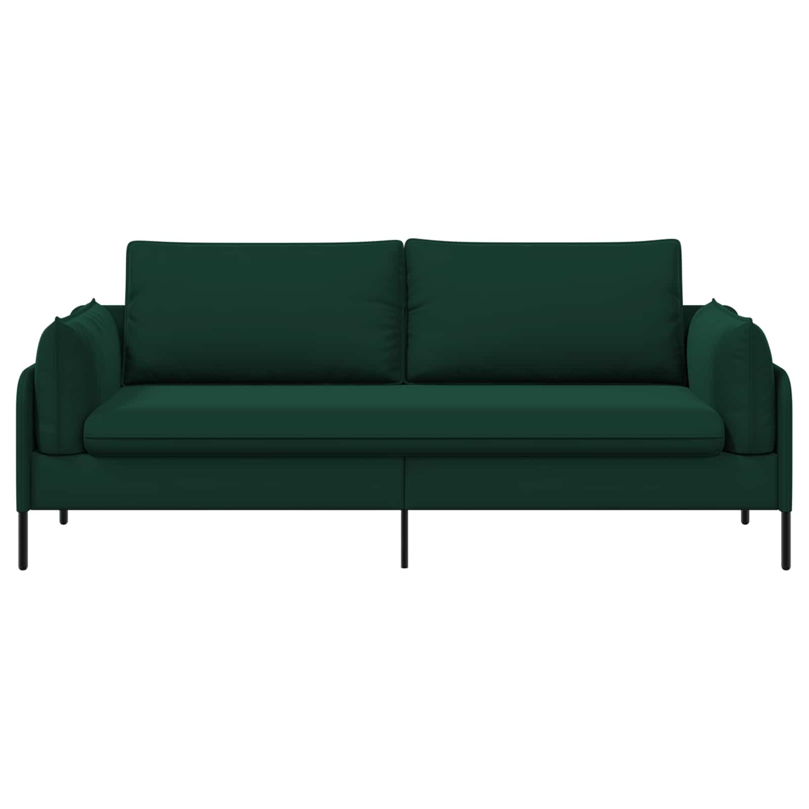 3-Zits Bank Donkergroen 222 x 81 x 89 cm fluweel