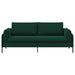3-Zits Bank Donkergroen 222 x 81 x 89 cm fluweel