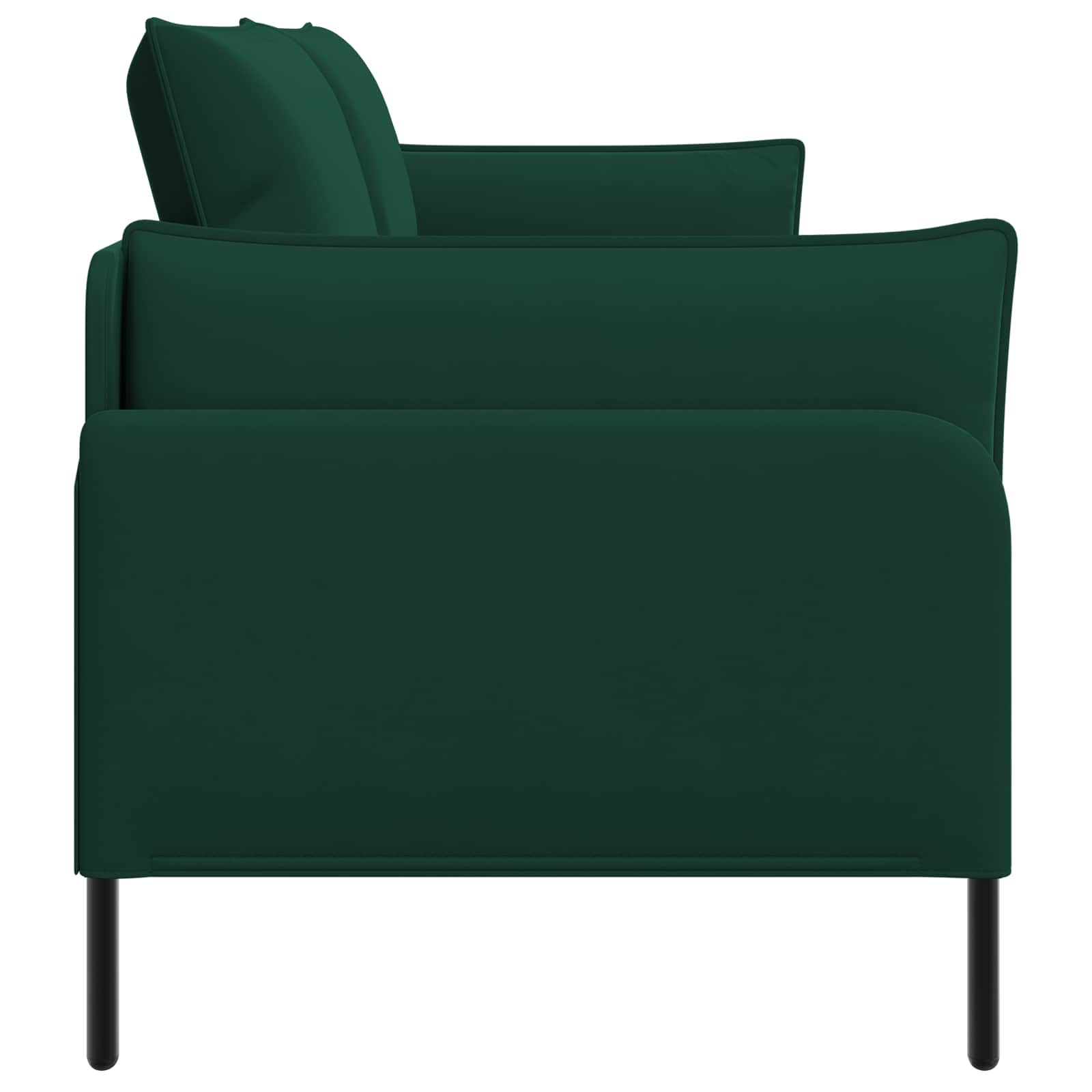 3-Zits Bank Donkergroen 222 x 81 x 89 cm fluweel