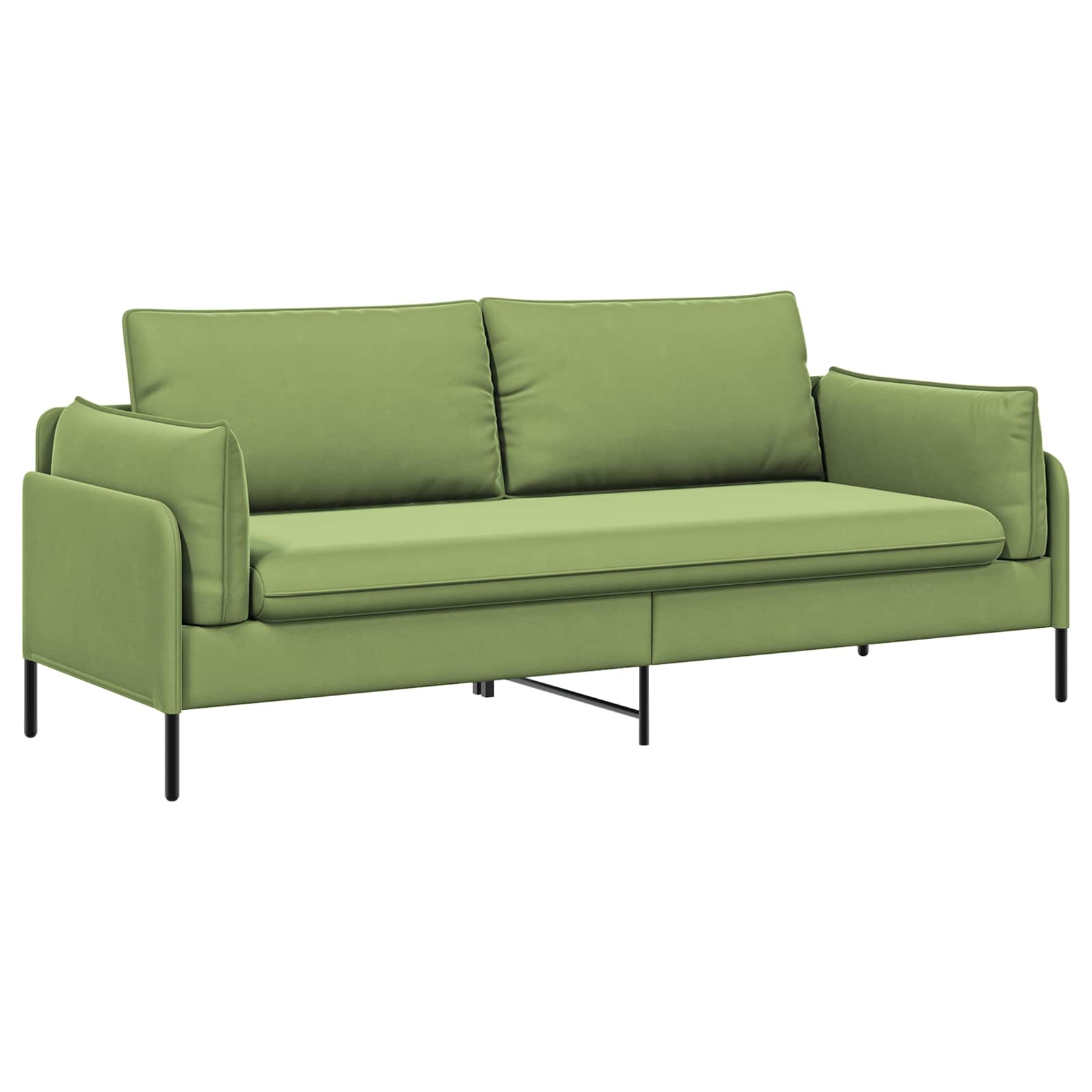 3-Zits Bank 3-zits Lichtgroen 222 x 81 x 89 cm fluweel
