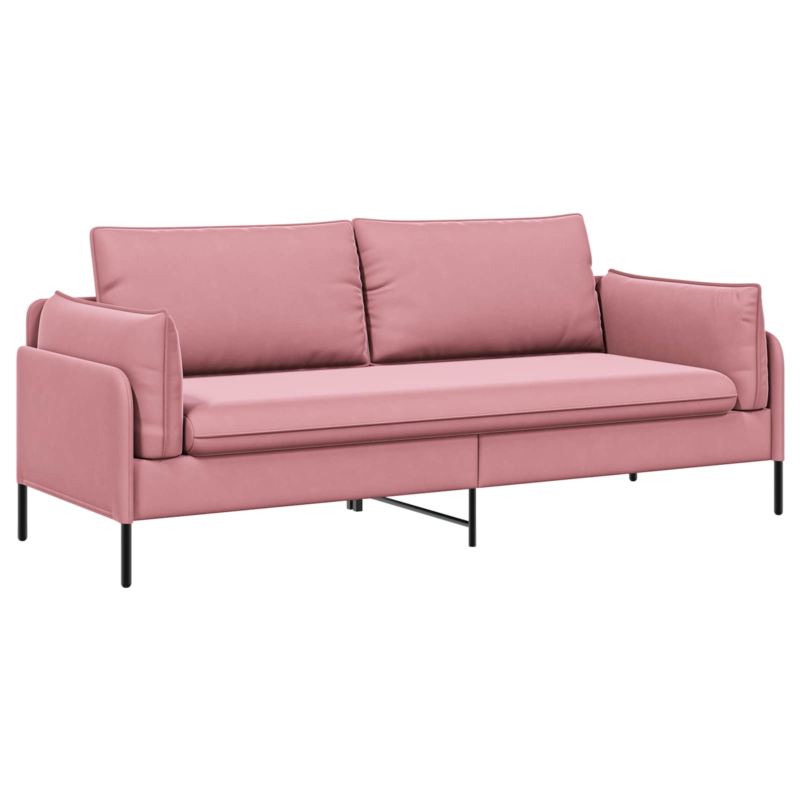 3-Zits Bank Roze 222 x 81 x 89 cm fluweel