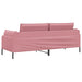 3-Zits Bank Roze 222 x 81 x 89 cm fluweel