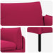 3-Zits Bank 3-zits Wijnrood 222 x 81 x 89 cm fluweel