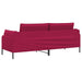 3-Zits Bank 3-zits Wijnrood 222 x 81 x 89 cm fluweel