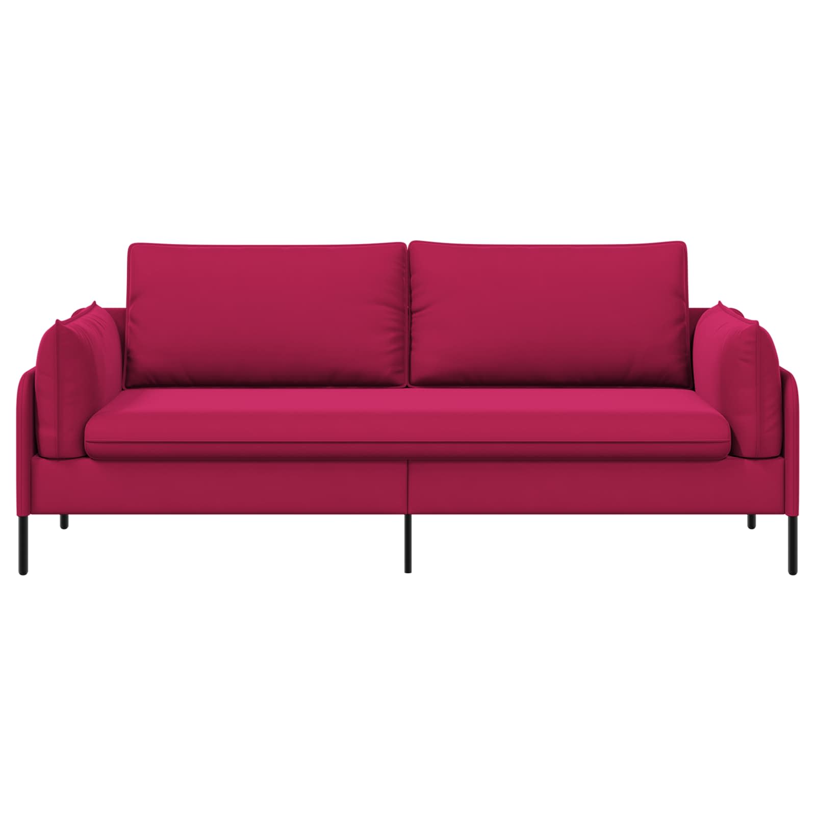 3-Zits Bank 3-zits Wijnrood 222 x 81 x 89 cm fluweel