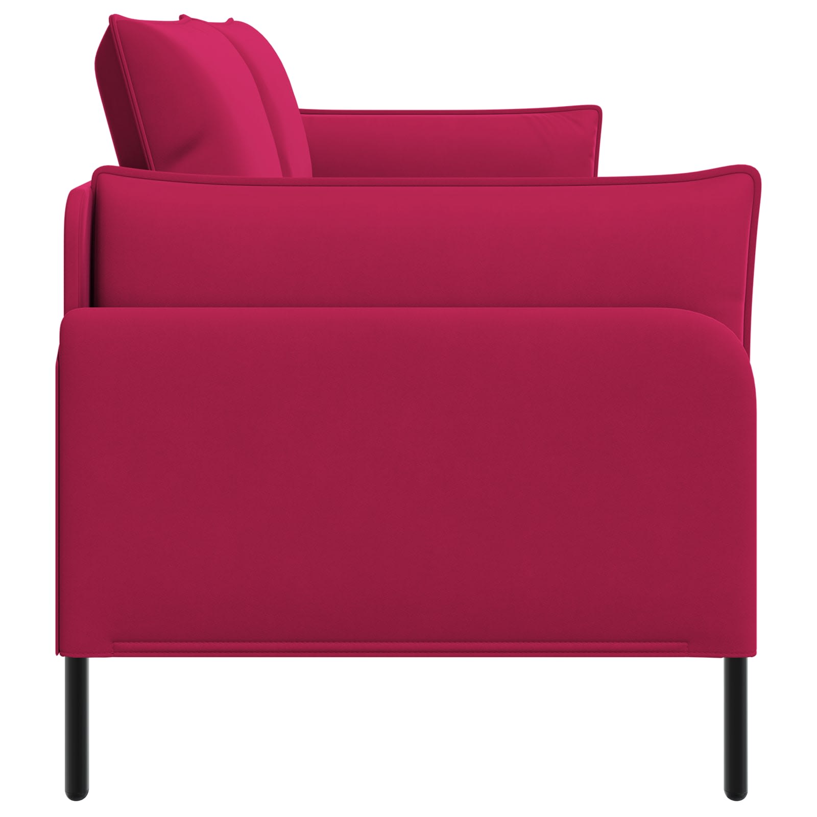 3-Zits Bank 3-zits Wijnrood 222 x 81 x 89 cm fluweel