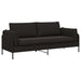 3-Zits Bank Zwart 222 x 81 x 89 cm fluweel