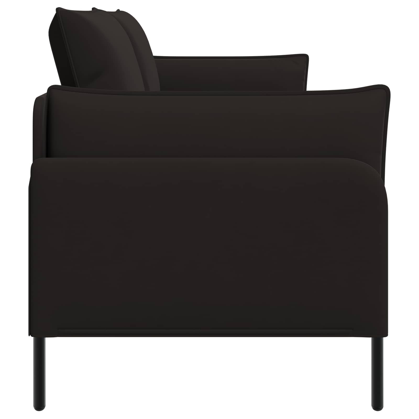 3-Zits Bank Zwart 222 x 81 x 89 cm fluweel