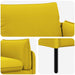 3-Zits Bank 3-zits Geel 222 x 81 x 89 cm fluweel