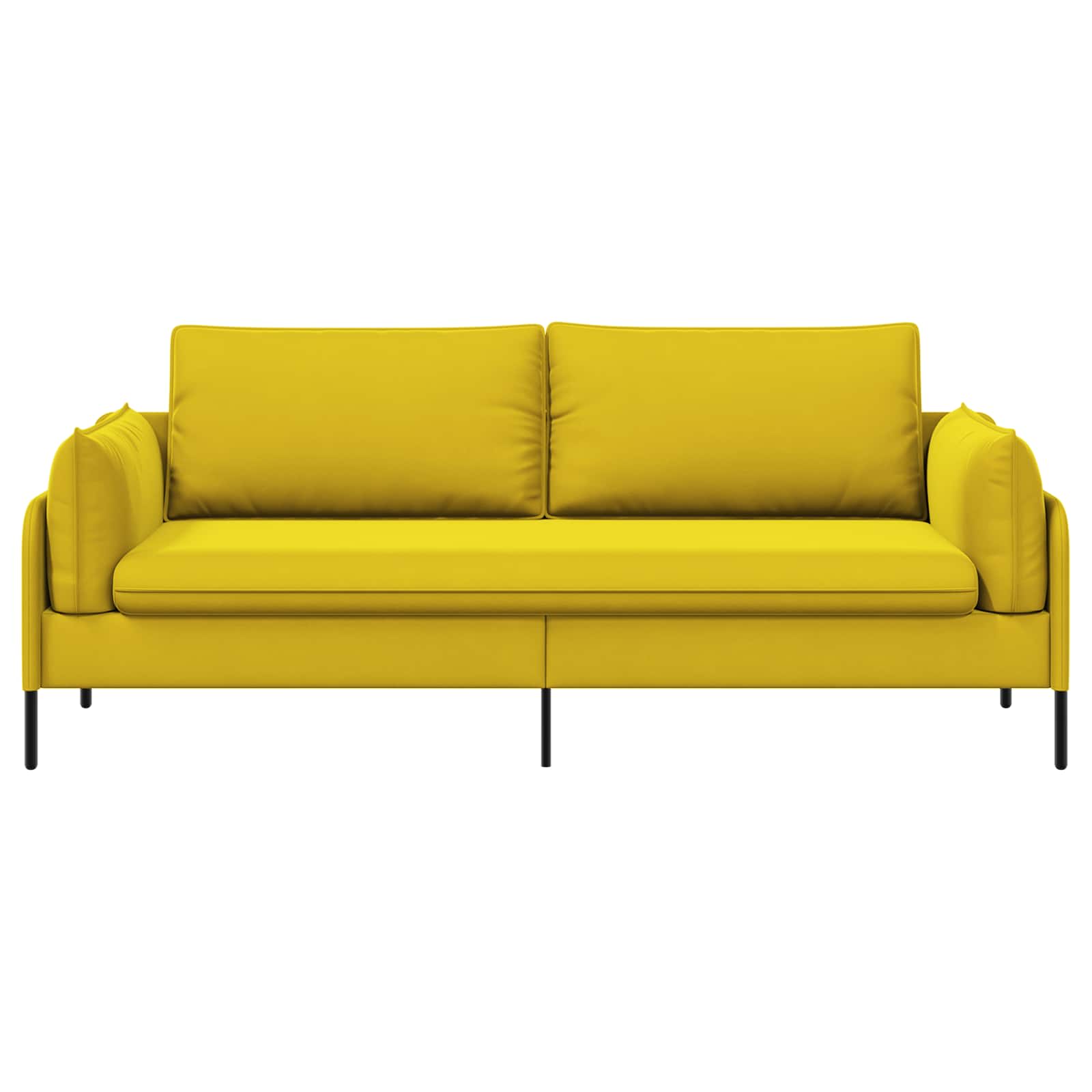 3-Zits Bank 3-zits Geel 222 x 81 x 89 cm fluweel