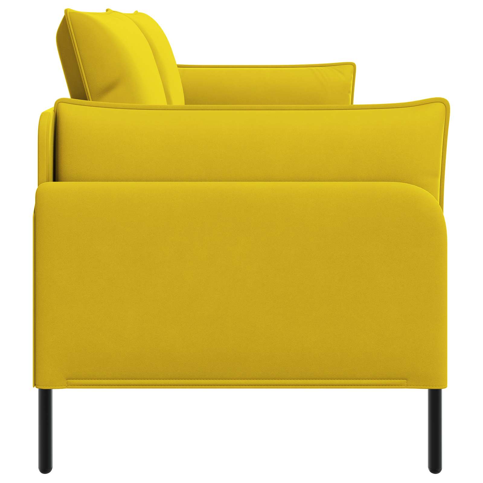 3-Zits Bank 3-zits Geel 222 x 81 x 89 cm fluweel