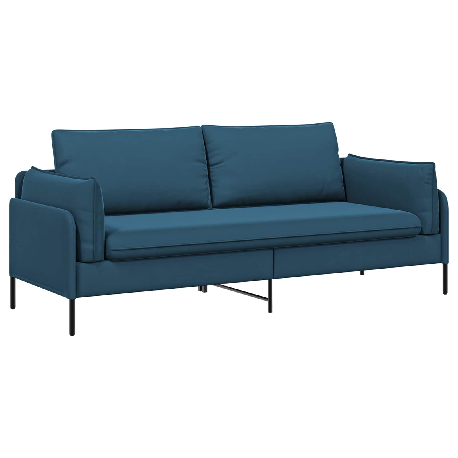 3-Zits Bank 3-zits Blauw 222 x 81 x 89 cm fluweel