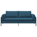 3-Zits Bank 3-zits Blauw 222 x 81 x 89 cm fluweel