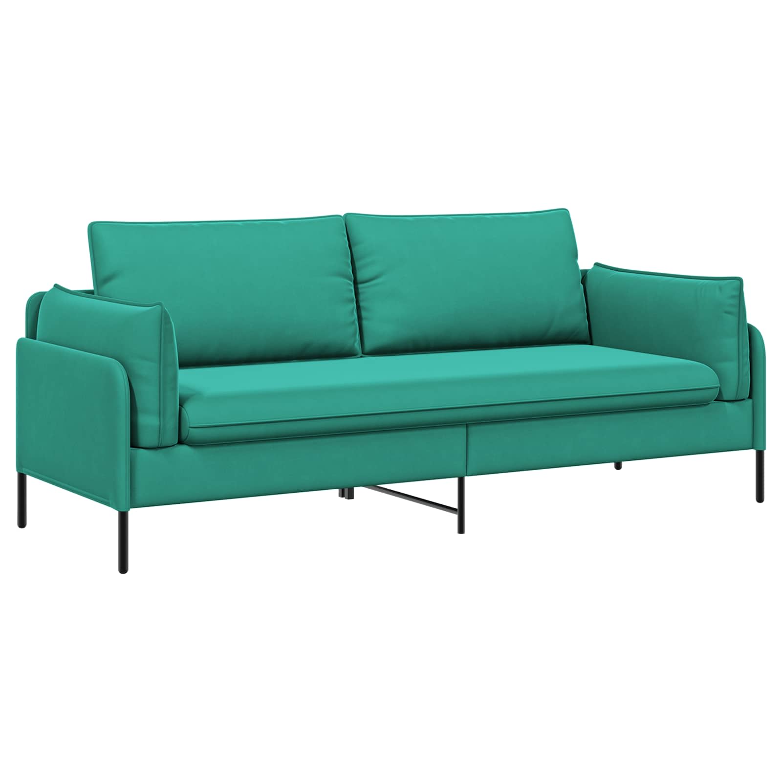 3-Zits Bank Turquoise 222 x 81 x 89 cm fluweel